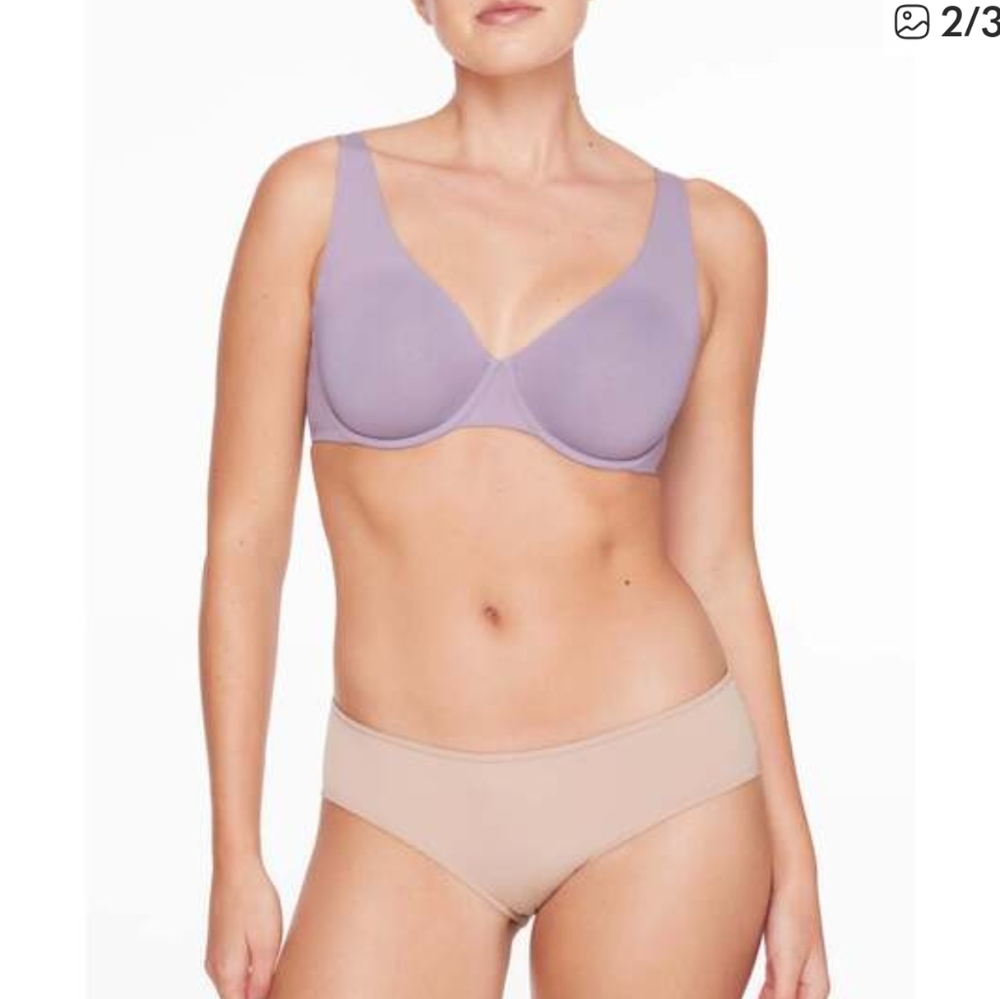 ThirdLove Second Skin Unlined Bra Stormy Lilac Purple Size 38F